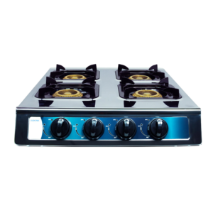 Estufa de Mesa ECOCINA de Gas | 4 Hornillas | Con Chispero | Acero Inoxidable QH-A4