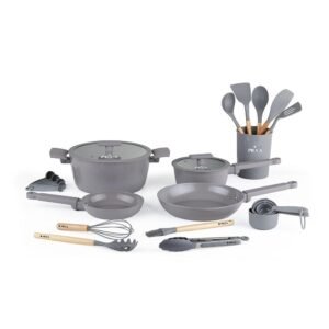 Bateria De Cocina | PICCA Fiori | 26 Pieza |Color Gris
