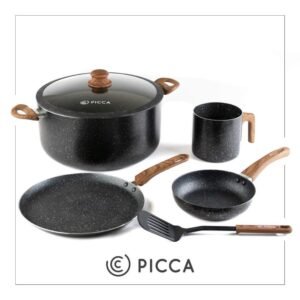 Batería de Cocina PICCA | 6 Piezas | color Negro Catania